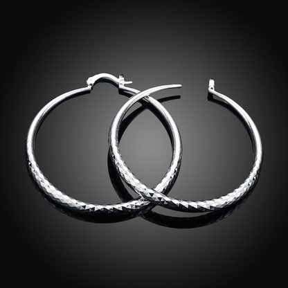Belmont™ | Boucles d'oreilles créoles en argent