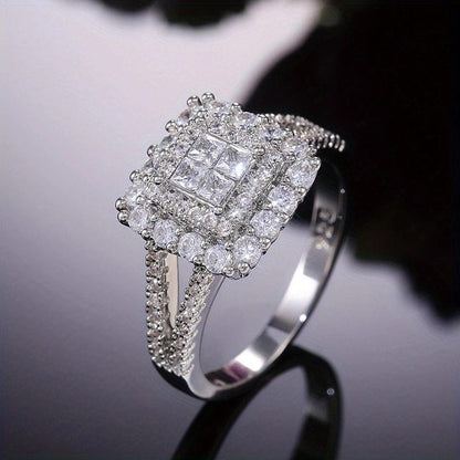 Bague Mariage Zircone Taille Carrée