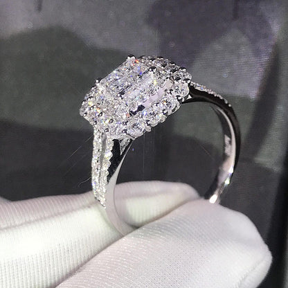 Bague Mariage Zircone Taille Carrée