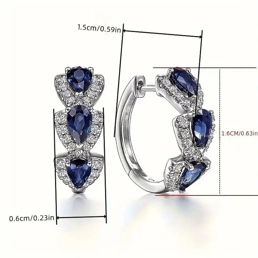 Boucles d'oreilles Crete Royale Saphir