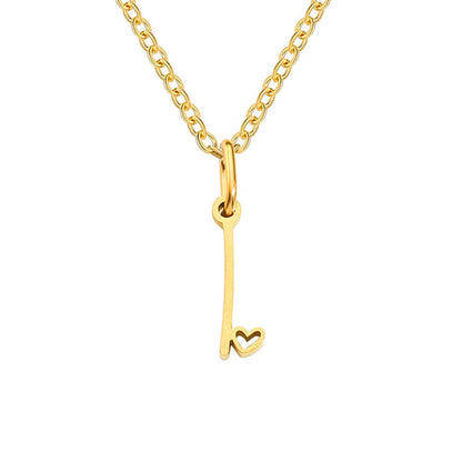 Collier Cœur Lettre Or