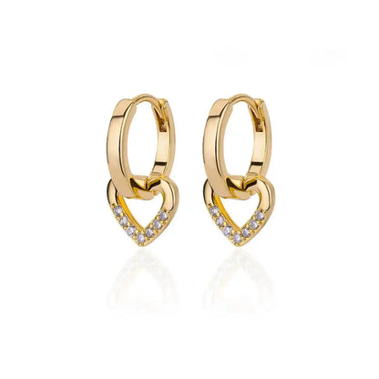 Boucles Cœur Ajouré Zircone