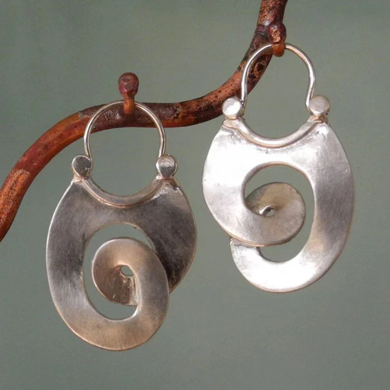 Boucles d'oreilles Vintage™ | Argent irrégulier élégant