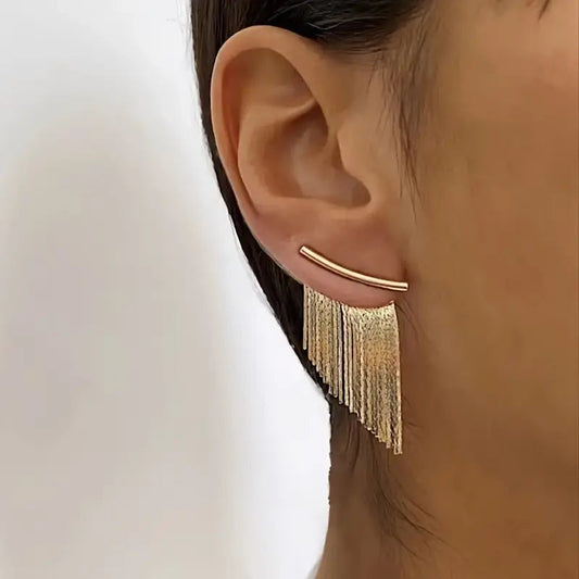 Boucles d'oreilles Dorées™ | Élégance vintage en lumière