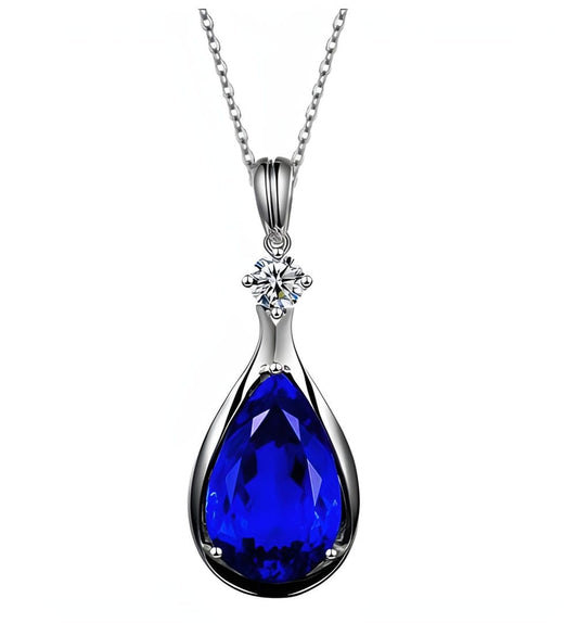 Collier pendentif Infini Saphir