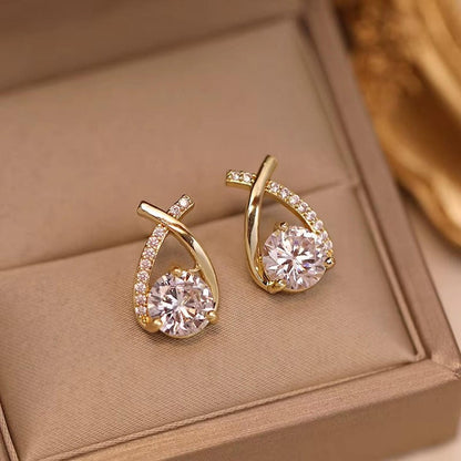 Clous Larme Torsadée Zircone Luxe