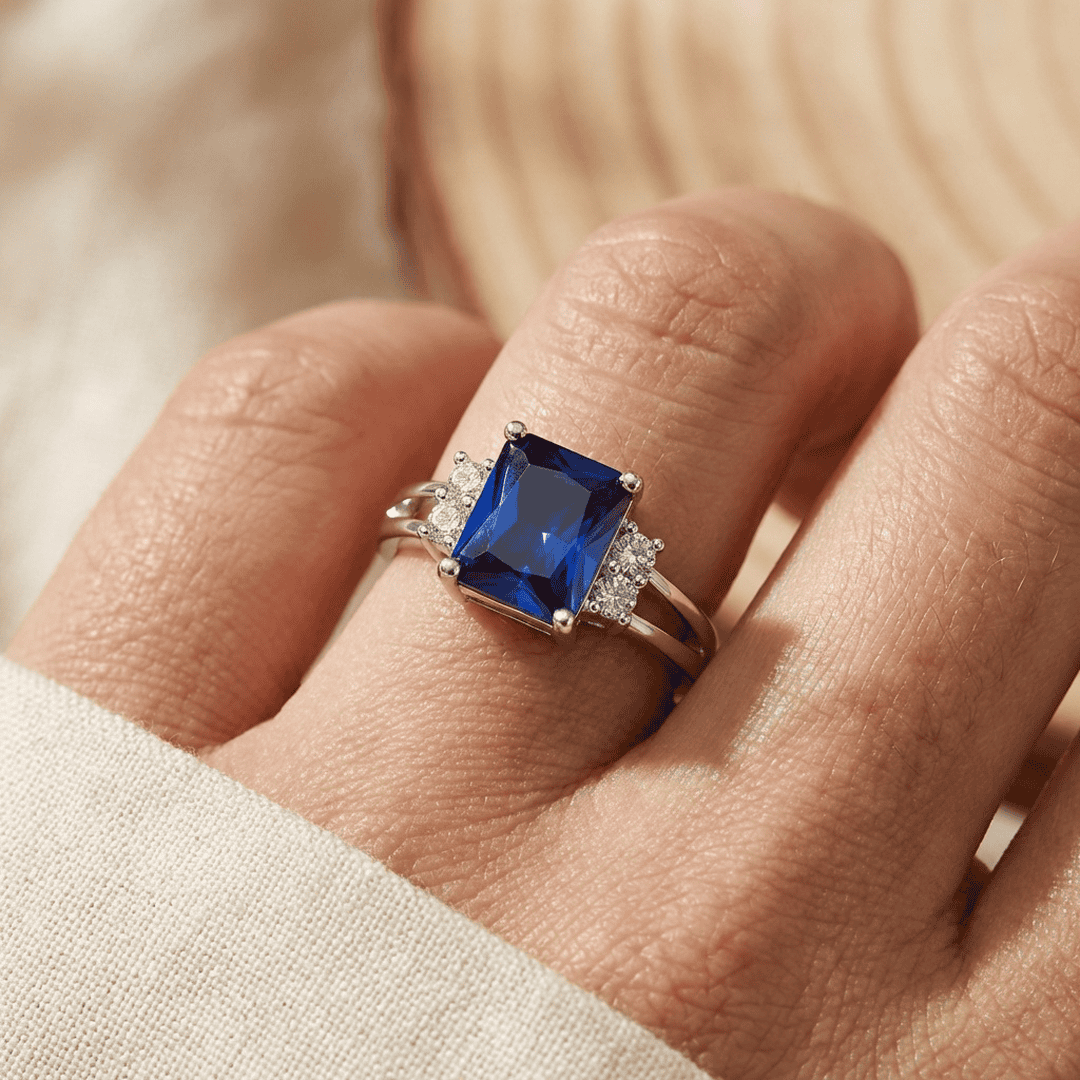 Bague Saphir Taille Octogone