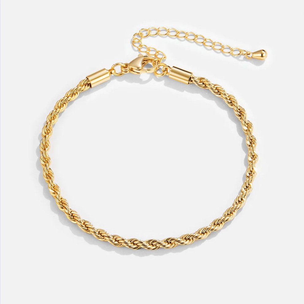 Bracelet doré torsadé chic
