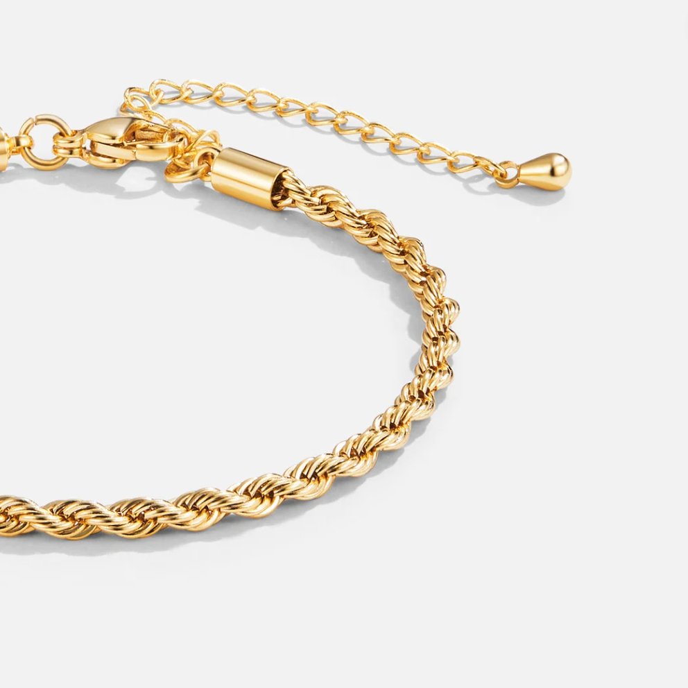 Bracelet doré torsadé chic